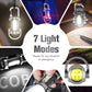 🔦 Mini Torcia Portachiavi LED+COB Ricaricabile Type-C ⚡ | 7 Modalità di Luce con Moschettone Integrato 💡 | Ultra Leggera 29g per Campeggio, Auto ed Emergenza 🧰