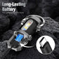 🔦 Mini Torcia Portachiavi LED+COB Ricaricabile Type-C ⚡ | 7 Modalità di Luce con Moschettone Integrato 💡 | Ultra Leggera 29g per Campeggio, Auto ed Emergenza 🧰
