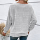 Maglia a Girocollo a Tinta Unita con Maniche Lunghe e Texture a Righe