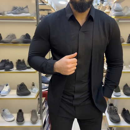 Camicia da uomo a due pezzi Mock