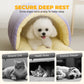 Cuccia a Grotta in Peluche per Cani e Gatti 🐶🐱 | Design Semichiuso con Apertura Regolabile e Imbottitura Morbida | 2 Misure