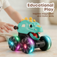 🦖 Macchina Dinosauro Spingi e Vai con Luci LED Scintillanti 🚙✨ - T-Rex | Triceratopo | Stegosauro | ABS Resistente | 6 Colori | Per Bambini 3+ | Regalo Perfetto | 50% DI SCONTO