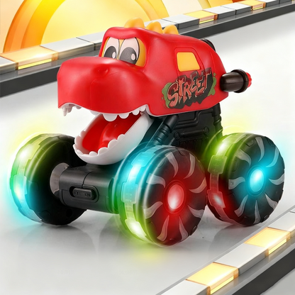 🦖 Macchina Dinosauro Spingi e Vai con Luci LED Scintillanti 🚙✨ - T-Rex | Triceratopo | Stegosauro | ABS Resistente | 6 Colori | Per Bambini 3+ | Regalo Perfetto | 50% DI SCONTO