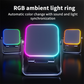 🔊 Altoparlante Bluetooth 5-in-1 con Ricarica Wireless a Induzione | Supporto Regolabile per Smartphone e Luce Ambientale a 360° 📱✨ | Bluetooth 5.3, Batteria 2000 mAh