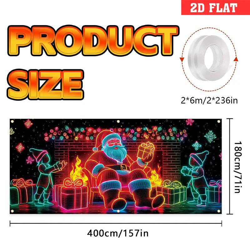 Arazzo Blacklight Con Teschio Hippie - 130x150 Cm, Reattivo Ai Raggi UV