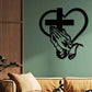 🔈🔈Sconto del 60%✝️Decorazione murale a forma di croce cristiana a forma di cuore: un simbolo di fede e amore