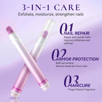 💅 Penna Lozione 3-in-1 per Cuticole | ✨ Esfolia, Idrata e Rinforza | 🏡 Manicure Professionale a Casa | 💧 Con Punta in Ceramica e Oli Essenziali