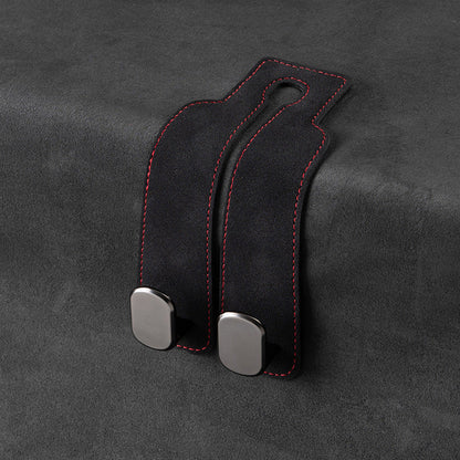 🚗Ganci Universali per Poggiatesta Auto | Realizzati in Morbida Pelle PU 👜 | Struttura Resistente in Lega di Zinco 💪 | Organizza lo Spazio Interno ✨