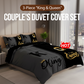 💥50% DI SCONTO🔥Set copripiumino per coppia “King & Queen” 3 pezzi - Design elegante e comfort eccellente✅✨