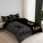 💥50% DI SCONTO🔥Set copripiumino per coppia “King & Queen” 3 pezzi - Design elegante e comfort eccellente✅✨