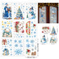 Decorazioni Natalizie Scintillanti per Finestre 🎄✨ | Aderiscono Senza Colla, Si Rimuovono e Riutilizzano | Motivi Visibili da Entrambi i Lati