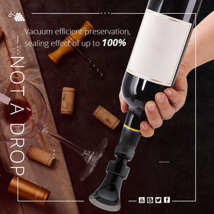 🍷✨ Tappo Salvavino 2-in-1 con Pompa Sottovuoto & Versatore – Silicone + Acrilico Alimentare, Sigillatura 100%, Conserva fino a 10 Giorni – Universale 🥂🔒