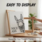 📢Sconto del 66% per tempo limitato🏡✨Arte murale divertente per bagno - Stampa di un asino con "Nice Ass"