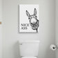 📢Sconto del 66% per tempo limitato🏡✨Arte murale divertente per bagno - Stampa di un asino con "Nice Ass"