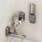 🛁 Portasciugamani Pieghevole a Ventosa | Installazione Senza Fori, Fisso in Pochi Secondi ⏱️ | Braccio Ripiegabile Salvaspazio 🔄 | Acciaio Antiruggine per Bagno e Cucina 🚿 | Barra da 22,5 cm, Grigio Elegante ✨