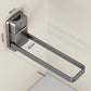 🛁 Portasciugamani Pieghevole a Ventosa | Installazione Senza Fori, Fisso in Pochi Secondi ⏱️ | Braccio Ripiegabile Salvaspazio 🔄 | Acciaio Antiruggine per Bagno e Cucina 🚿 | Barra da 22,5 cm, Grigio Elegante ✨