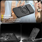 📱 Custodia Magnetica Antiurto per iPhone con Supporto ad Anello 🔄 | Protezione Fotocamera, Porta Carte & Supporto Girevole | Ideale per Video, Videochiamate, Navigazione & Auto | TPU + Policarbonato