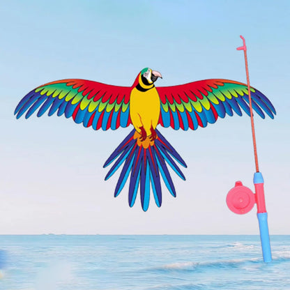 🎣 60% DI SCONTO! 🪁 Giocattolo Creativo per Bambini – Canna da Pesca + Aquilone Volante! Sviluppa Coordinazione, Divertimento all’Aperto & Riduci lo Schermo 👶🌤️
