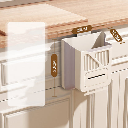 🗑️🍽️ Cestino Sospeso Pieghevole per Cucina – Anti-Perdita, 2 Colori, 7L o 10L, Stile Base o Lusso con Cestello Drenaggio Magnetico – Salvaspazio 🏠✨