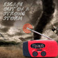 📻☀️ Radio Portatile Solare per Emergenze - Ricarica Solare, USB & Manuale | Torcia LED a 3 Luci | Radio AM/FM/NOAA | Power Bank USB 600 mAh | Resistente agli Schizzi IPX3 | Ideale per Casa, Campeggio & Outdoor | 12,8 × 6 × 4,5 cm 🔋