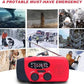 📻☀️ Radio Portatile Solare per Emergenze - Ricarica Solare, USB & Manuale | Torcia LED a 3 Luci | Radio AM/FM/NOAA | Power Bank USB 600 mAh | Resistente agli Schizzi IPX3 | Ideale per Casa, Campeggio & Outdoor | 12,8 × 6 × 4,5 cm 🔋