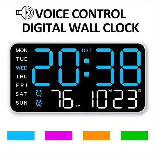 📢SCONTO DEL 50%! ORA!!!🔥Orologio da parete digitale LED decorativo multifunzionale, l'orologio digitale senza limiti per la moderna casa norvegese