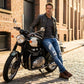 👖SCONTO DEL 60%! 🔥 Jeans skinny da uomo alla moda con effetto consumato – Vestibilità slim affusolata, cotone traspirante e dettagli strappati di tendenza