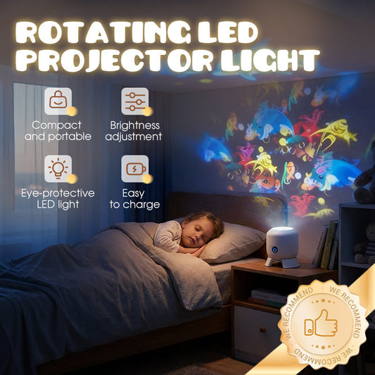 🌊 SCONTO DEL 50%! ✨ Proiettore magico – Immagini luminose rotanti e dinamiche, perfetto per finestre e pareti, crea un'atmosfera magica 🐠
