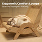 🐱Lettino Tiragraffi 2 in 1 per Gatti  | Struttura in Legno e Sisal Resistente 🛋️ | Design Ergonomico Curvo 💤 | Protegge i Tuoi Mobili ✨