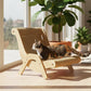 🐱Lettino Tiragraffi 2 in 1 per Gatti  | Struttura in Legno e Sisal Resistente 🛋️ | Design Ergonomico Curvo 💤 | Protegge i Tuoi Mobili ✨