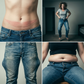 ⏳Offerta a tempo limitato⏰Jeans da donna a gamba dritta, modello cropped in stile retrò