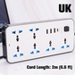 🔌 Ciabatta Multipresa con Prolunga Lunga ⚡✨ - PP + Rame Puro | Porte USB Integrate | Protezione Sovratensione | Interruttore Principale | 2m/3m | 50% DI SCONTO