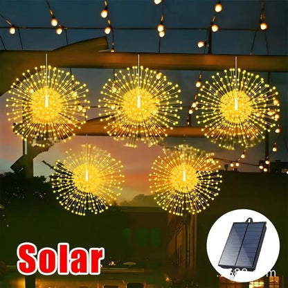 🥳SVENDITA CALDA 2026🥳💞OLTRE 50.000 PEZZI VENDUTI!❤️ SCONTO DEL 50%!Catena luminosa solare a forma di fuochi d'artificio per giardini e feste