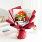 🎁Biglietto di auguri omaggio💐Delicato bouquet di fiori all'uncinetto fatto a mano💐