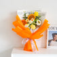 🎁Biglietto di auguri omaggio💐Delicato bouquet di fiori all'uncinetto fatto a mano💐