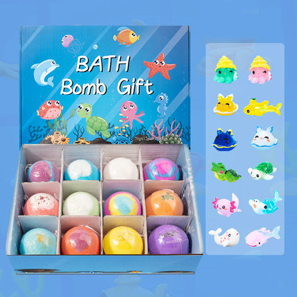 🛁 SCONTO DEL 50% | 🌊 Bombe da bagno a tema oceano | 60 g*12 pezzi, idea regalo divertente e per un bagno schiumoso ✨