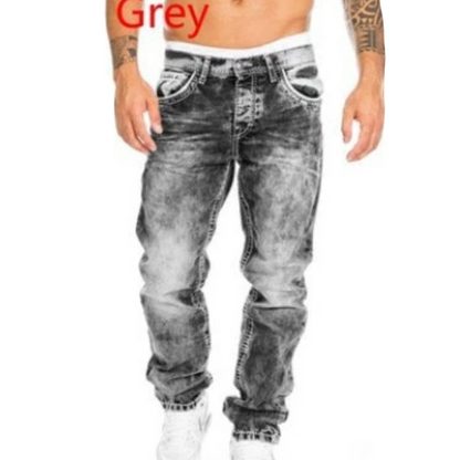 💎 -57% JEANS IN DENIM ELASTICIZZATO DA UOMO! 💎 Stile emo minimalista, gamba dritta e lavaggio vintage (taglie dalla S alla 5XL)
