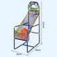 Gioco arcade di basket per bambini da interno con 4 palloni