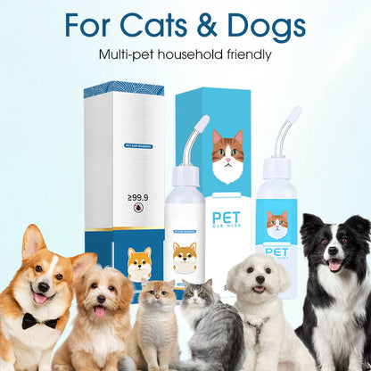 🐶🐱 Soluzione Detergente Auricolare per Cani e Gatti 🌿✨ - Estratti Naturali | Allevia il Prurito | Formula Delicata per Orecchie Sensibili