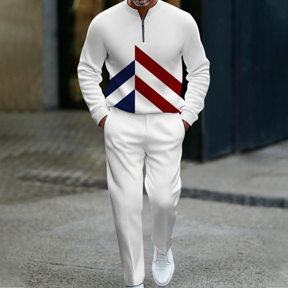 🔥NOVITÀ 2026 - 60% DI SCONTO🔥Completo da ginnastica da uomo con mezza zip e blocchi di colore