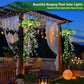 🌿 Luci Solari Edera con Foglie Artificiali 💡✨ - 8 Modalità | Impermeabili | Ricarica Solare | Filo Flessibile | Per Giardino, Balcone & Parete | 50% DI SCONTO