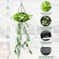 🌿 Luci Solari Edera con Foglie Artificiali 💡✨ - 8 Modalità | Impermeabili | Ricarica Solare | Filo Flessibile | Per Giardino, Balcone & Parete | 50% DI SCONTO