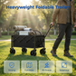 🛒 Carrello Pieghevole Heavy-Duty con Ruote – 130L, Portata 80kg, Telaio Acciaio al Carbonio, Tessuto Oxford 600D, Ruote 6” o 7” – 2 Colori, Pieghevole in 1 Secondo ✨🏕️