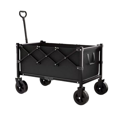 🛒 Carrello Pieghevole Heavy-Duty con Ruote – 130L, Portata 80kg, Telaio Acciaio al Carbonio, Tessuto Oxford 600D, Ruote 6” o 7” – 2 Colori, Pieghevole in 1 Secondo ✨🏕️
