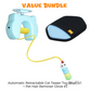 🐱✨ Giocattolo Automatico per Gatti con Canna da Pesca Retrattile – Movimento Irregolare, Stimola l’Istinto di Caccia, Ricarica USB – Rosa & Blu 🎾