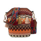 Borsa a tracolla bohemien con nappine ricamate