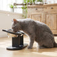 🐶🐱 Mangiatoia Rialzata Antiscivolo per Animali con 3 Ciotole in Acciaio Inox – Base in Legno 43x15,7x7,5cm, Ergonomica, 3 Colori – Per Cibo, Acqua & Snack ✨🐾