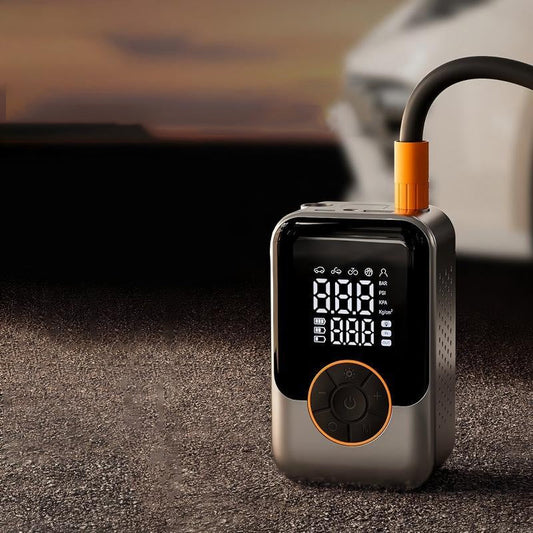🚗✨ Gonfiatore Portatile Wireless per Pneumatici – Stop Automatico, Display Digitale, LED Integrato, Ricarica Type-C – Auto, Moto, Bici & Palloni ⚡🔋