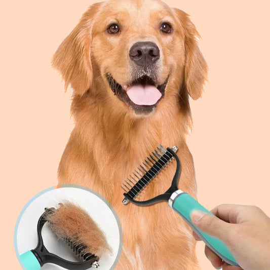 🐾 SCONTO DEL 50% ORA! 🧹 Spazzola autopulente a doppia faccia per la toelettatura di animali domestici: rimuove il pelo morto, massaggia la pelle e riduce la perdita di pelo per cani e gatti 🐶
