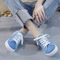 👟SCONTO DEL 50% ORA! 👖 Scarpe da ginnastica mule in denim da donna: facili da indossare, con suola comoda e perfette per un look estivo casual ☀️